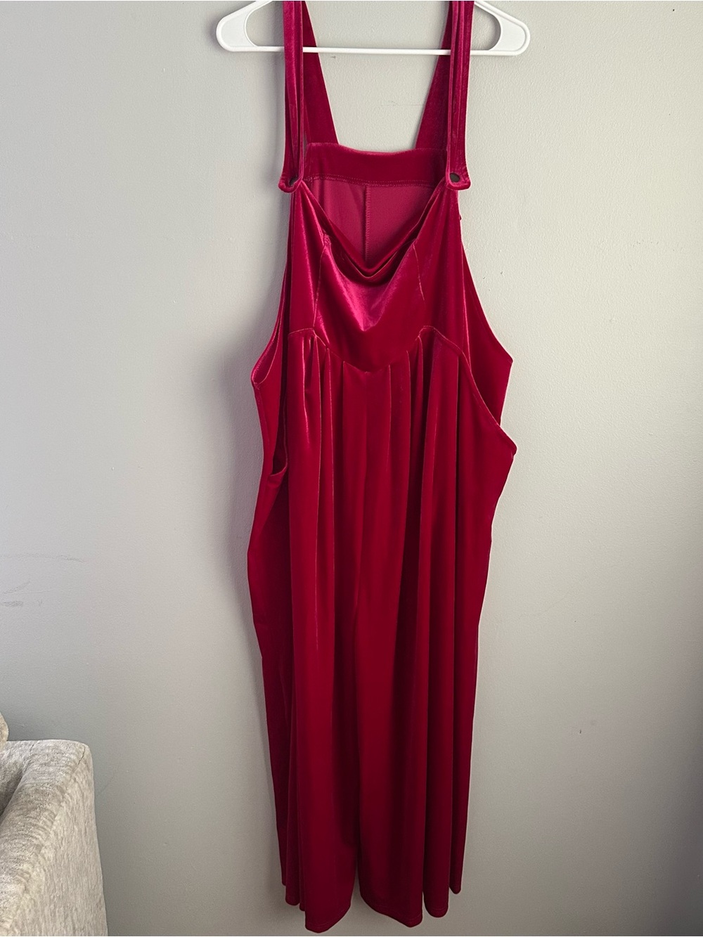 3/4x pink velvet jumpsuit wide leg women’s 3x 4x